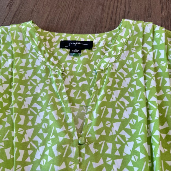 Josephine Tie Front Short Sleeve Blouse Size Medium - Picture 6 of 10